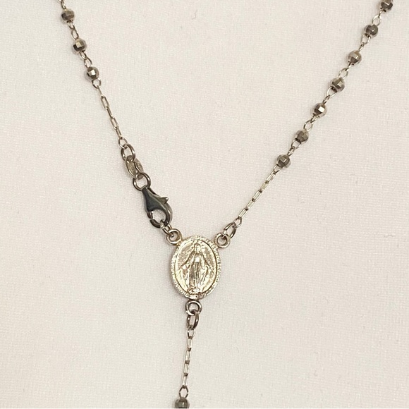 Sterling silver rosary necklace jewelry - Picture 2 of 8